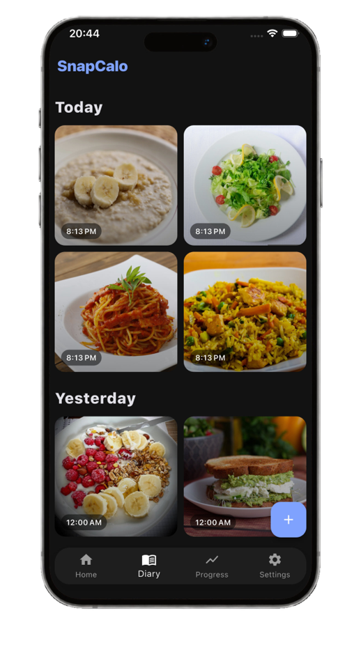 SnapCalo visual meal diary